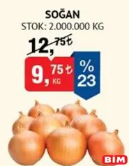 SOĞAN KG fiyat ve kampanya bilgisi